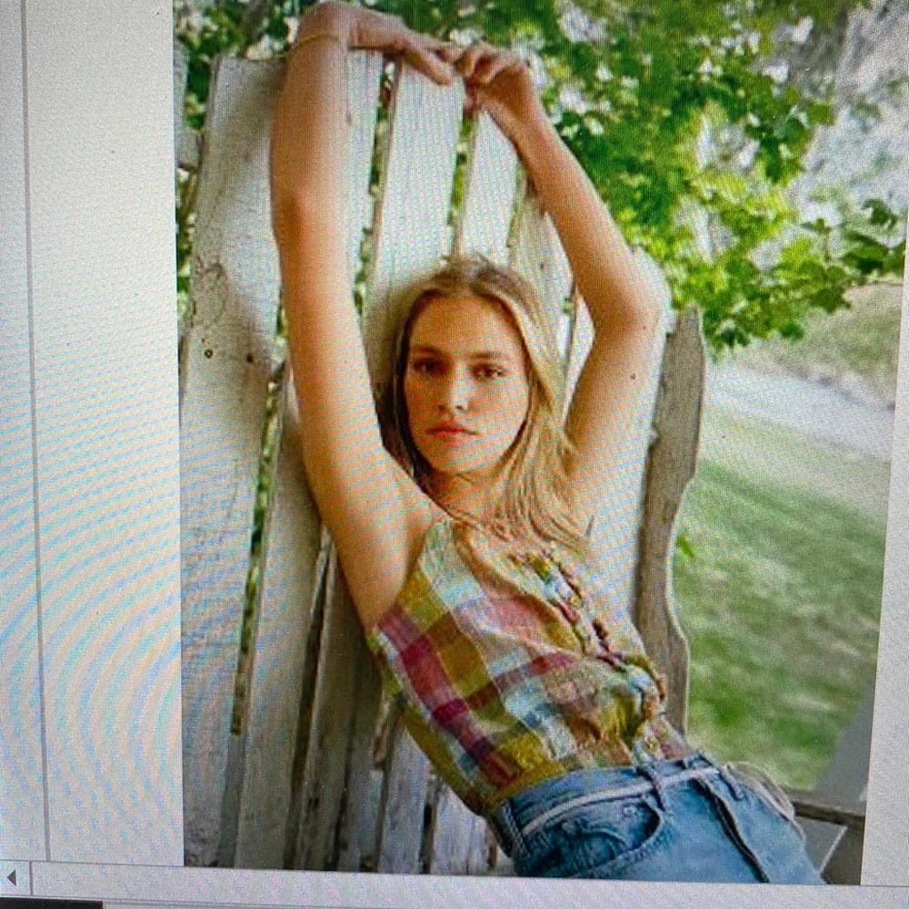 Lovley Pilcro Plaid Tank Top